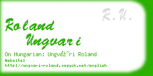 roland ungvari business card